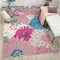 Homeroots 5 x 7 ft. Gray & Pink Tropical Flower Area Rug 385425 - alternate 3